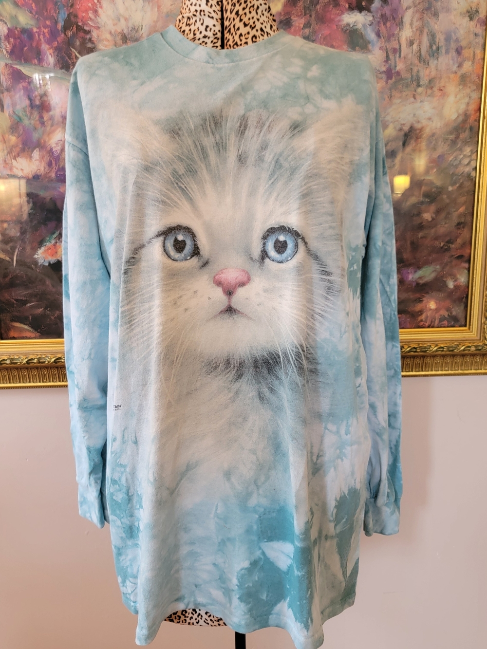 90s The Mountain Kitten Sky Bkue Tie Dye